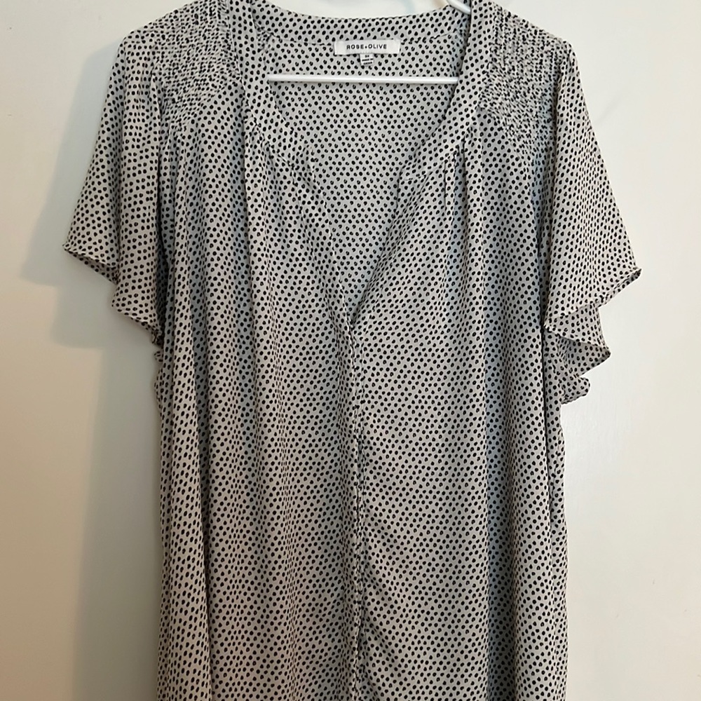 Rose + Olive Shirt Size 3X